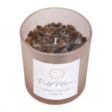 Candle With Infused Crystal Chips Eucalyptus 