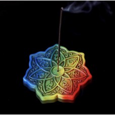 Incense Holder Rainbow Chakra Flower