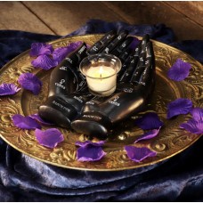 Palmist Guide Candle Holder ( Black ) 